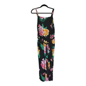 [3/$30] Old Navy Black Floral Hawaiian Linen Women’s Romper Jumpsuit Large
